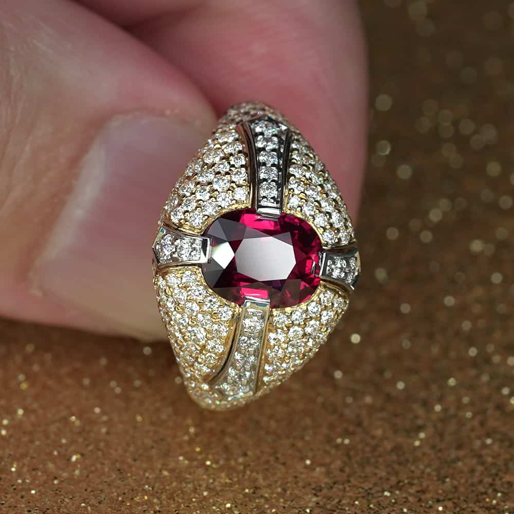 2.03CT Unheated Ruby Ring in 18k Gold