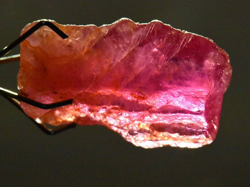 unheated ruby crystal