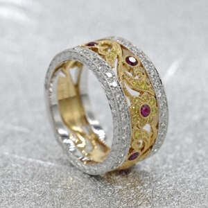Ruby Diamond Bandeau Ring