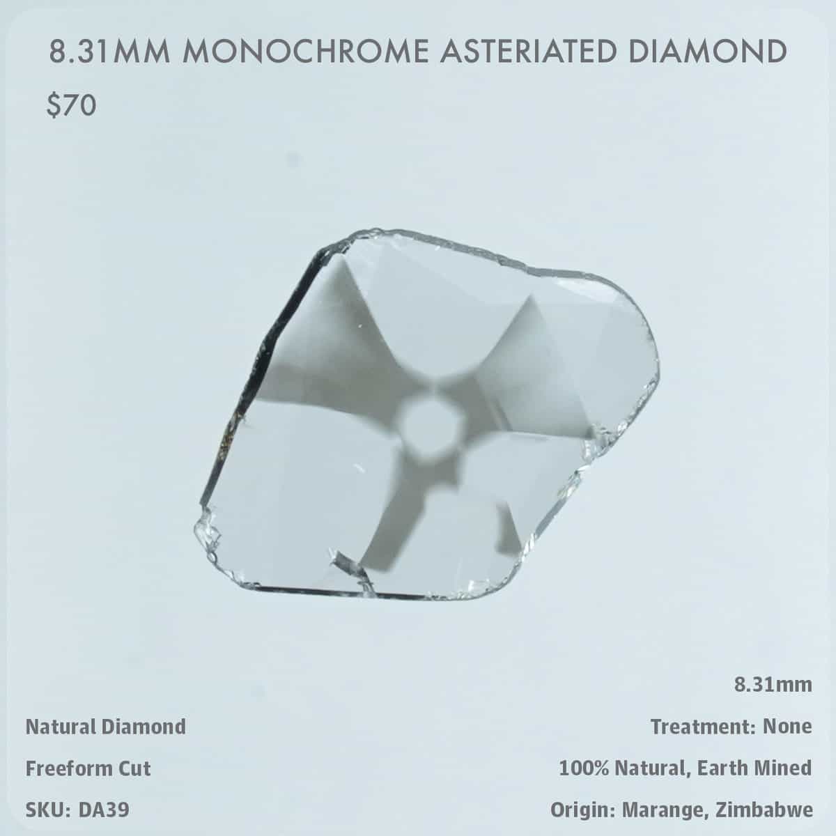 8.31mm Monochrome Asteriated Diamond