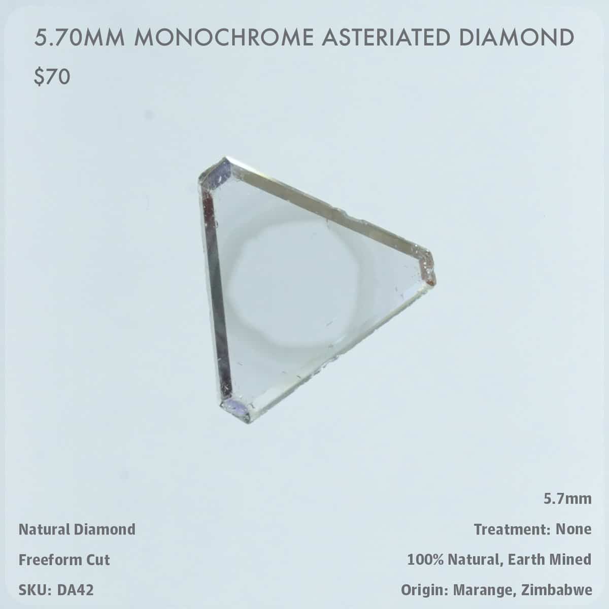 5.70mm Monochrome Asteriated Diamond