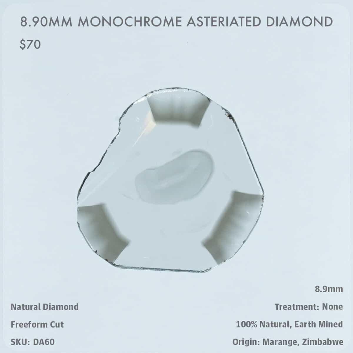 8.90mm Monochrome Asteriated Diamond