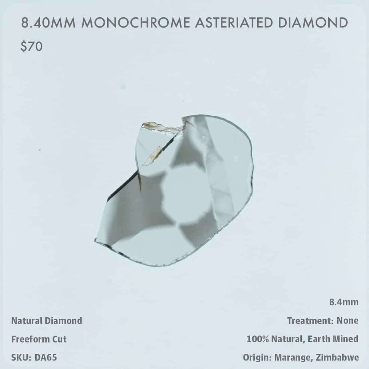 8.40mm Monochrome Asteriated Diamond