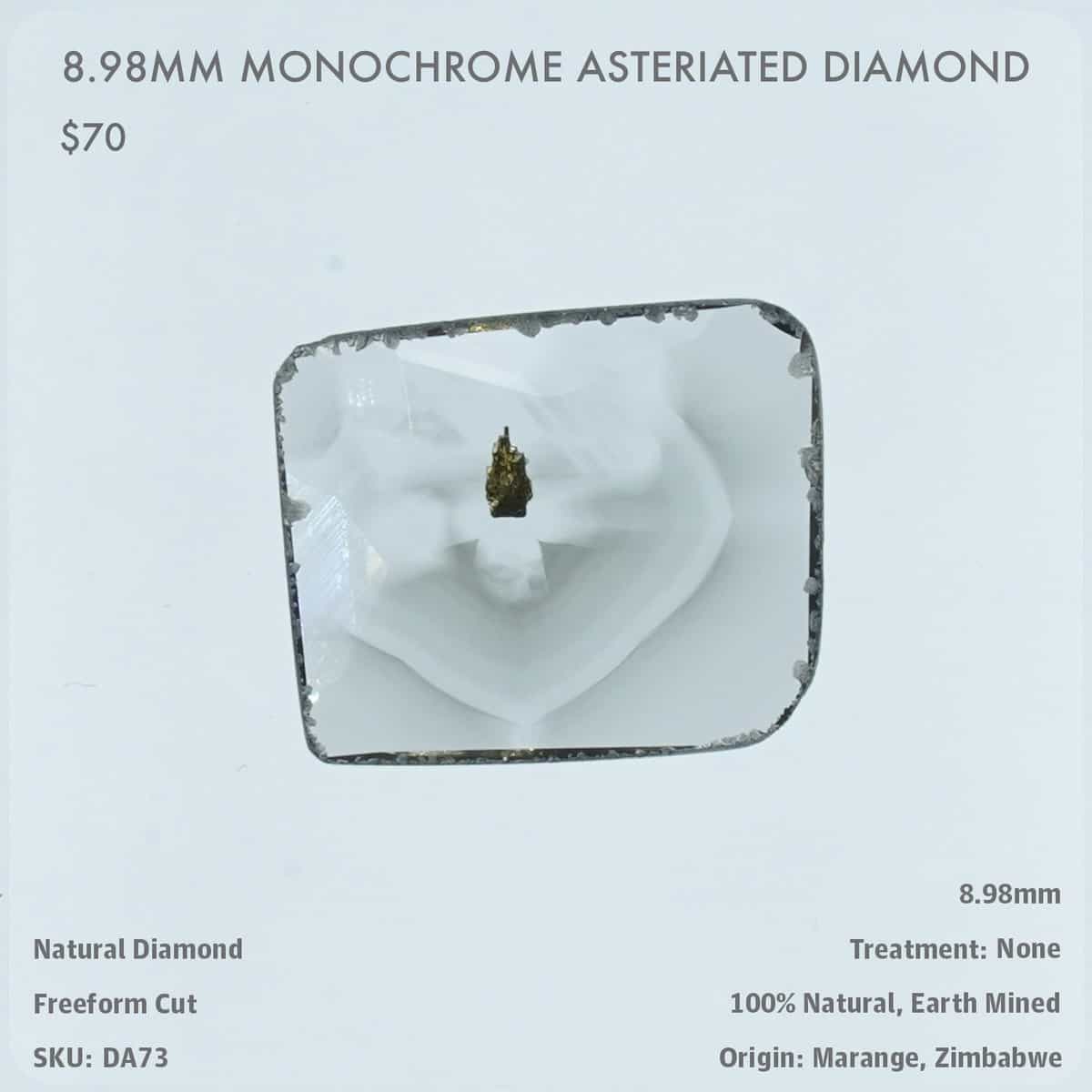 8.98mm Monochrome Asteriated Diamond