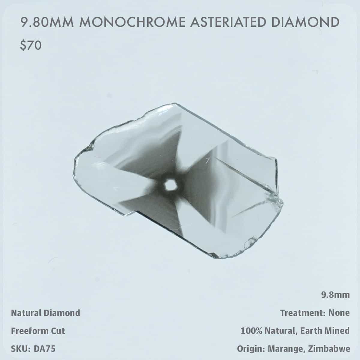 9.80mm Monochrome Asteriated Diamond