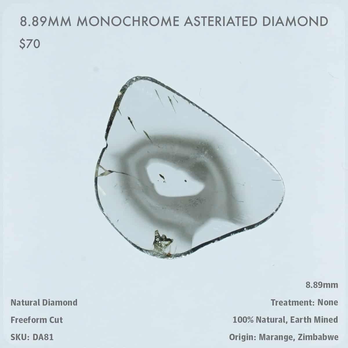 8.89mm Monochrome Asteriated Diamond