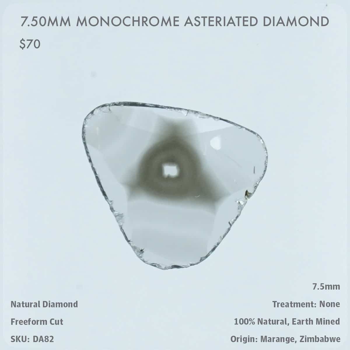 7.50mm Monochrome Asteriated Diamond
