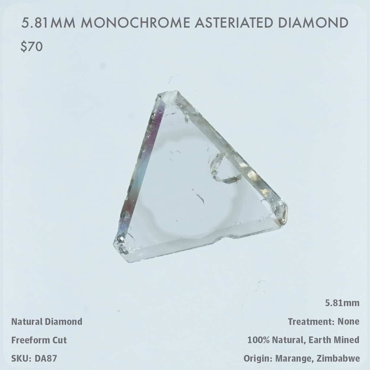 5.81mm Monochrome Asteriated Diamond