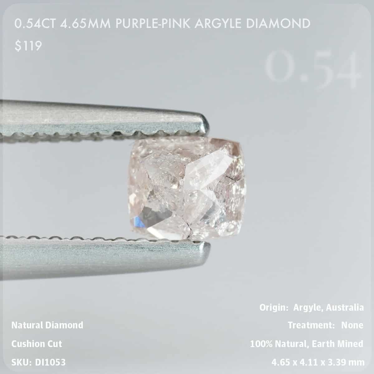 0.54CT 4.65mm Purple-Pink Argyle Diamond