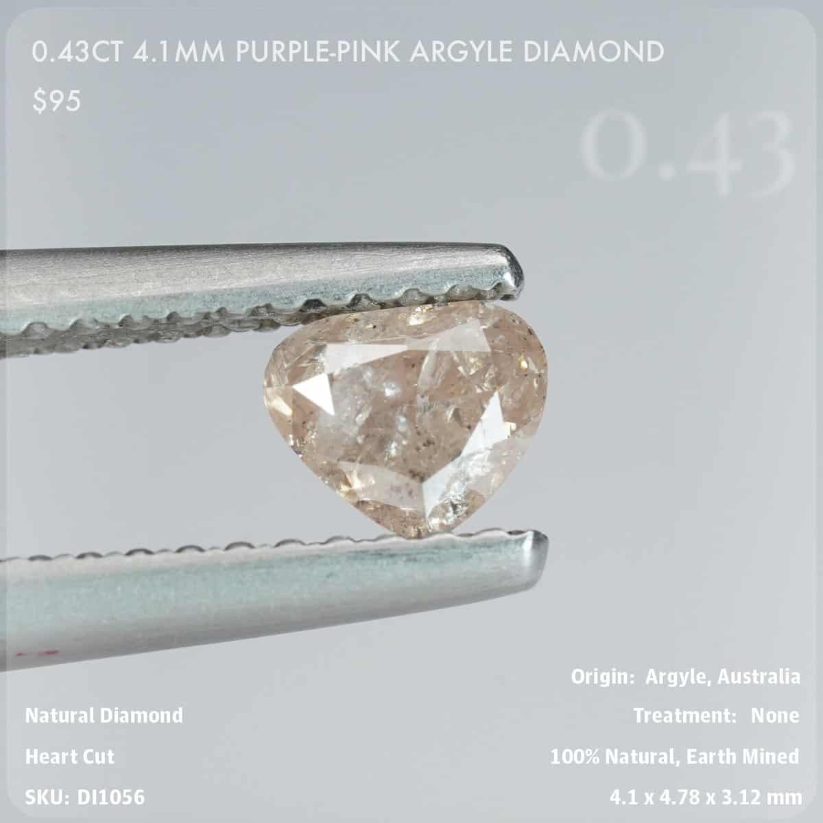 0.43CT 4.1mm Purple-Pink Argyle Diamond