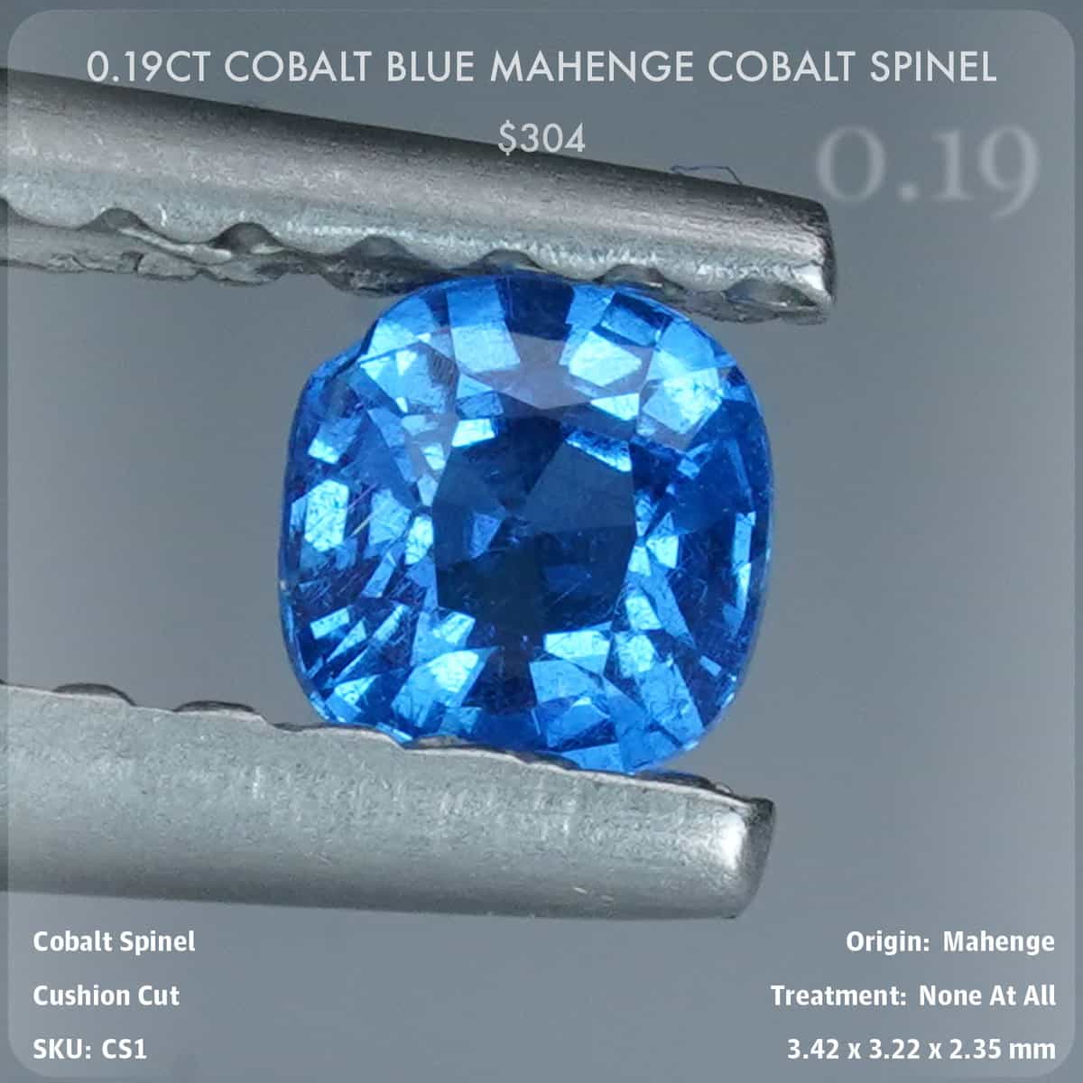 0.19CT Cobalt Blue Mahenge Cobalt Spinel