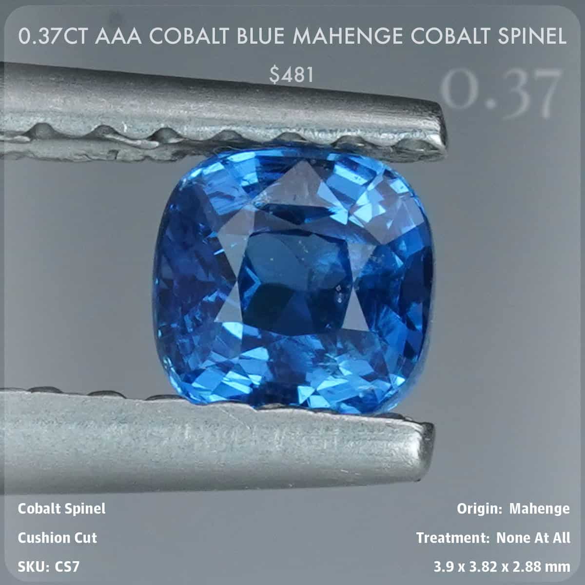 0.37CT AAA Cobalt Blue Mahenge Cobalt Spinel