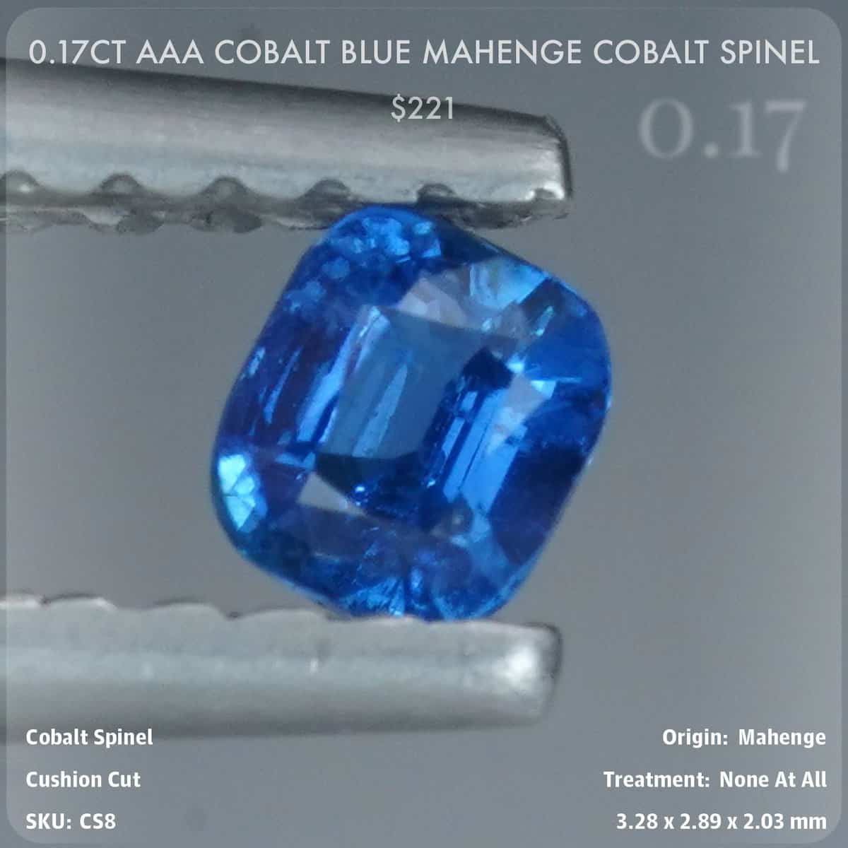 0.17CT AAA Cobalt Blue Mahenge Cobalt Spinel