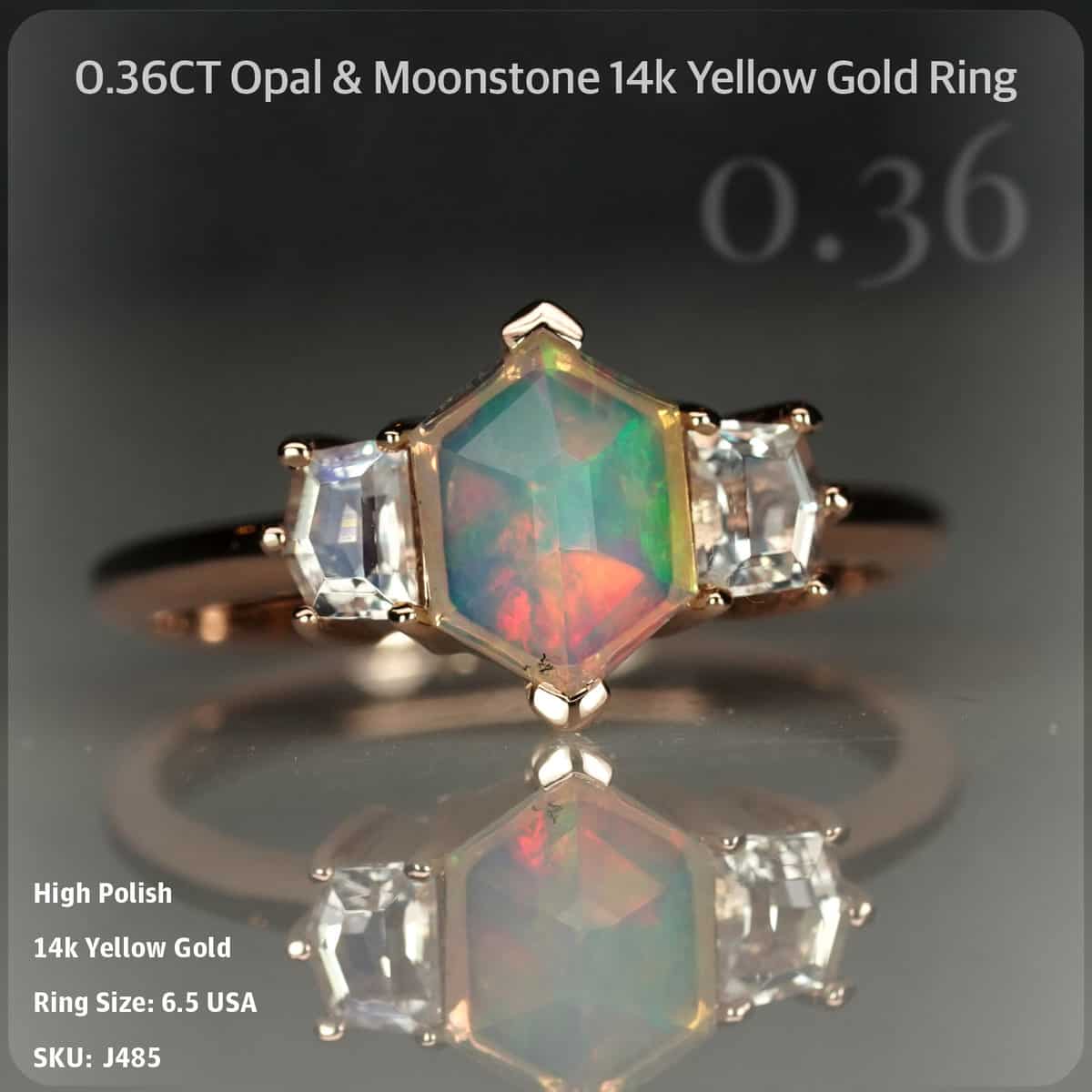 0.68CT Neon Fire Opal & Diamond Ring