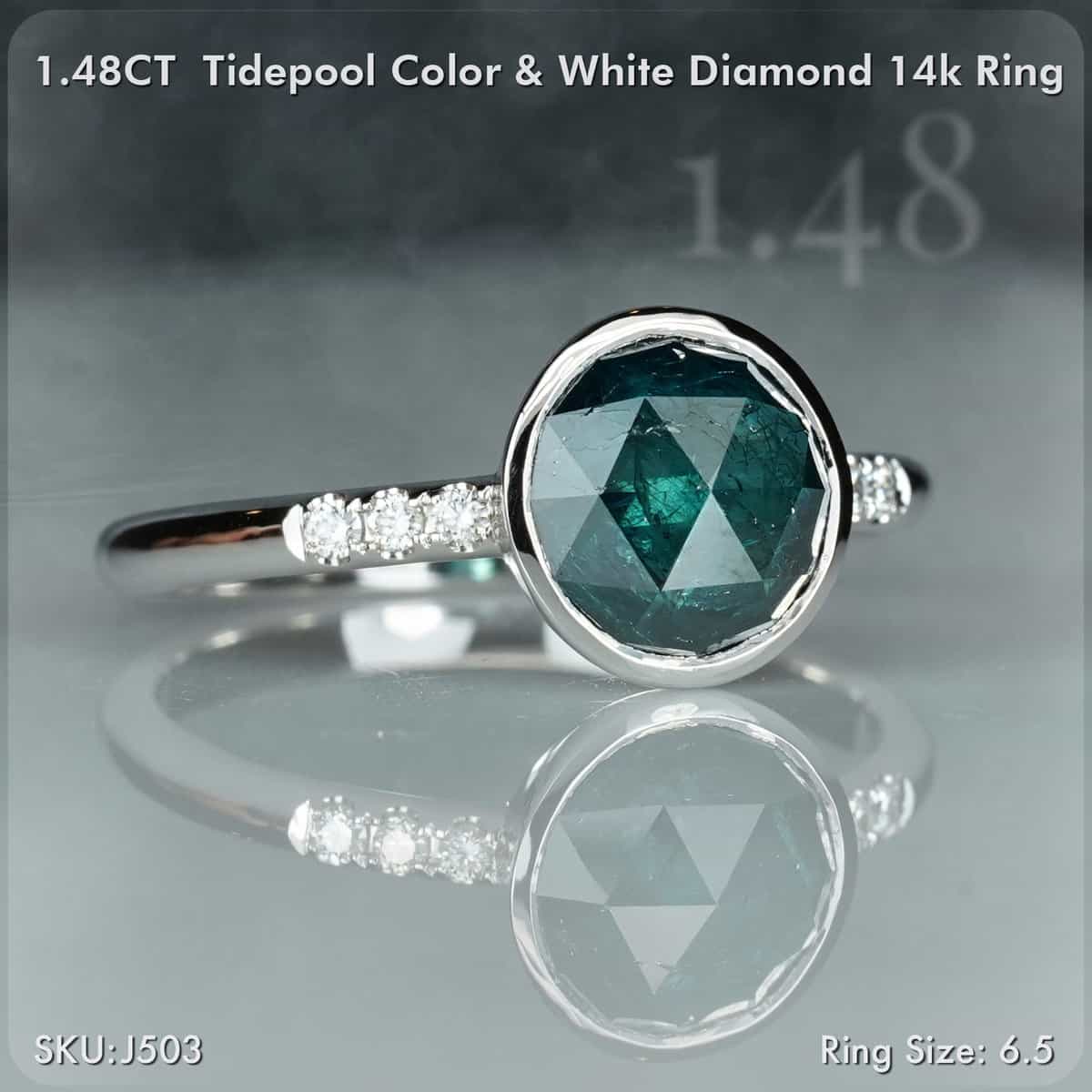 1.54CT Tidepool & White Diamond Ring