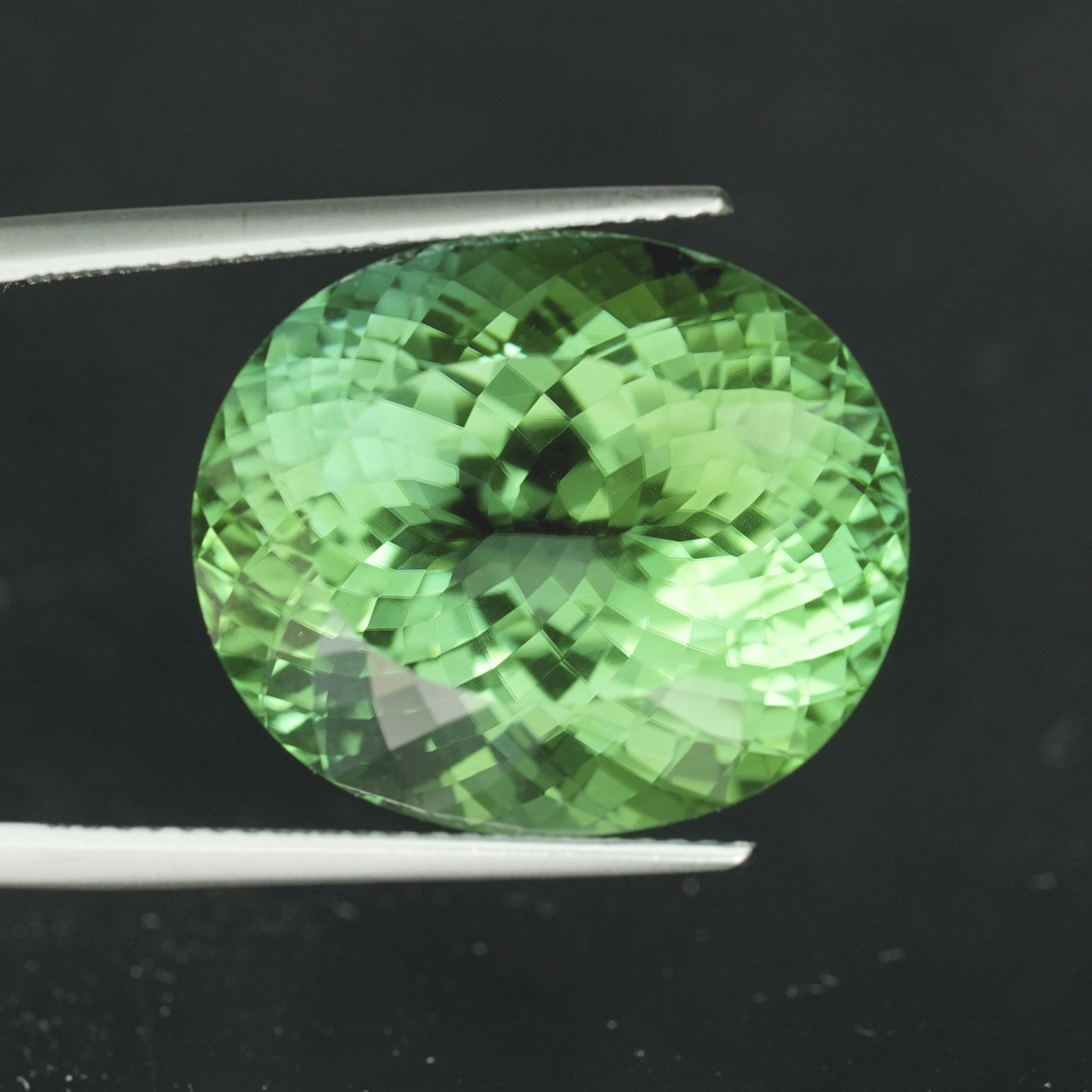 24.43ct Absolutely Flawless NEON Green Oval Tourmaline