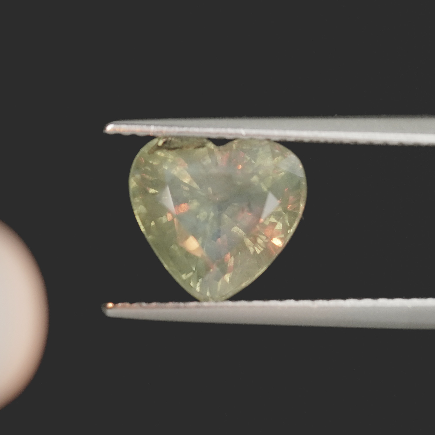 3.98ct Green Heart Shape Alexandrite