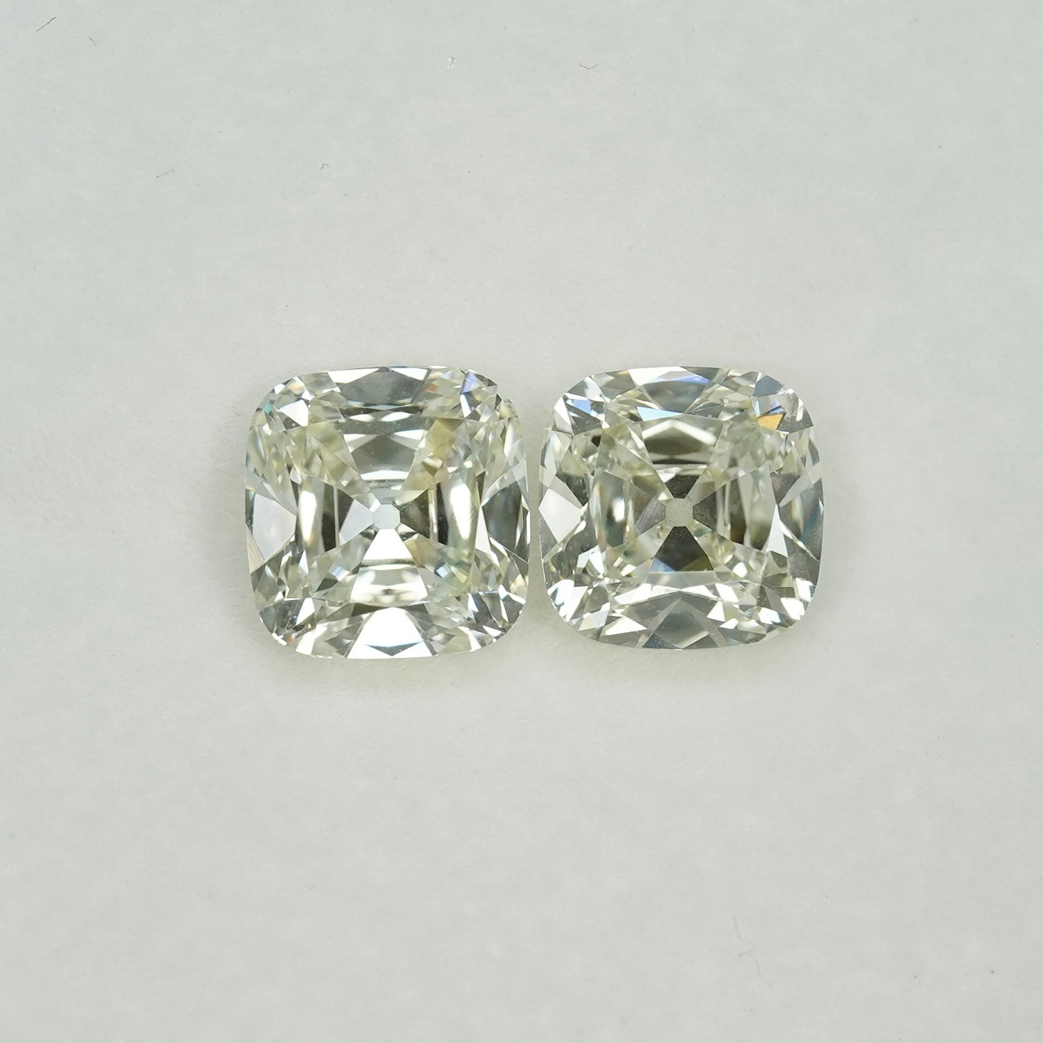 BREATHAKING 6CT+ PAIR of OLD MINER CUT NATURAL DIAMONDS
