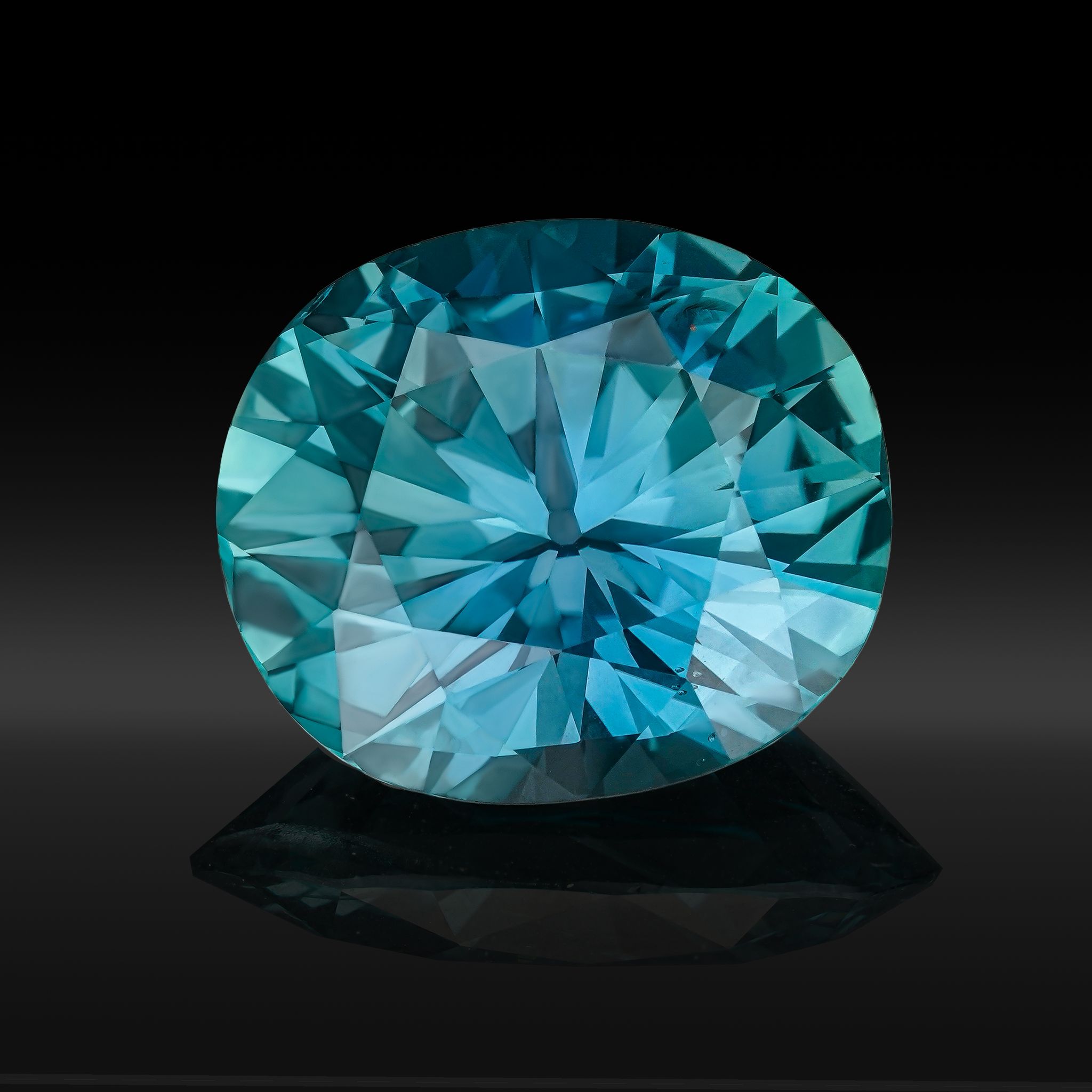 CERTIFIED 25.82CT UNHEATED BURMESE Modified Oval Teal Sapphire