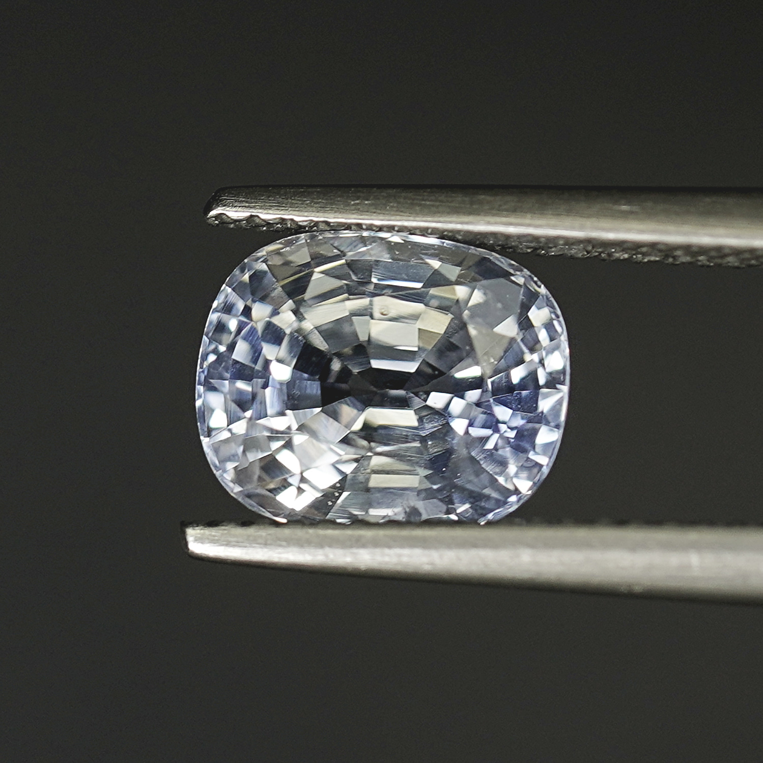4.01ct Powder Sky Blue Cushion Blue Sapphire