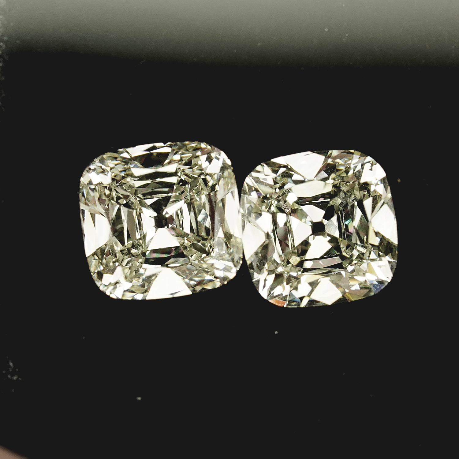 BREATHAKING 6CT+ PAIR of OLD MINER CUT NATURAL DIAMONDS