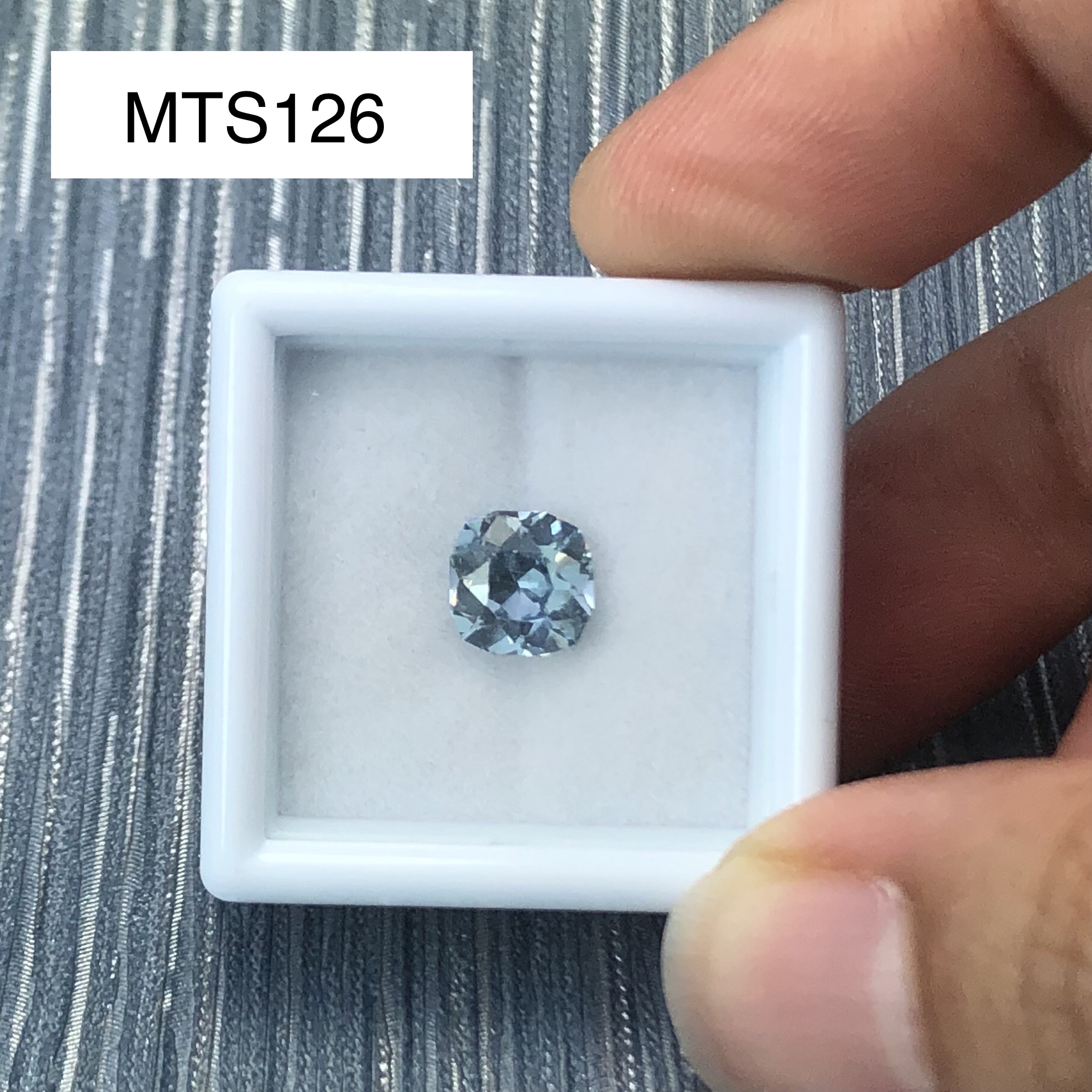 UNHEATED 1.72CT Lustrous Grayish Blue Cushion Montana Sapphire