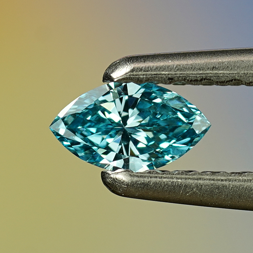 0.13CT Platinum Blue Marquise Cut Fancy Color Lab Dimond