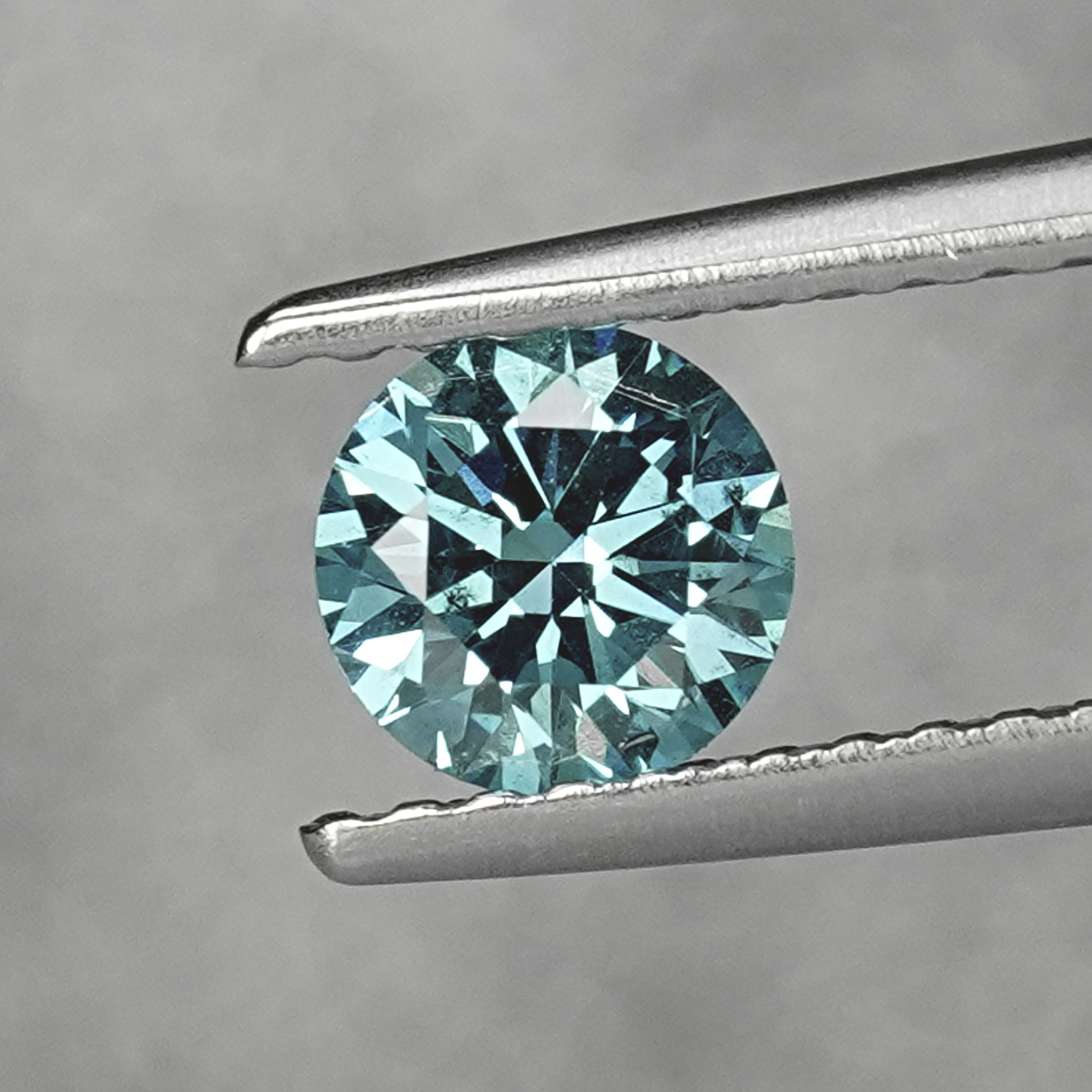 0.52CT Platinum Blue Round Fancy Color Lab Dimond